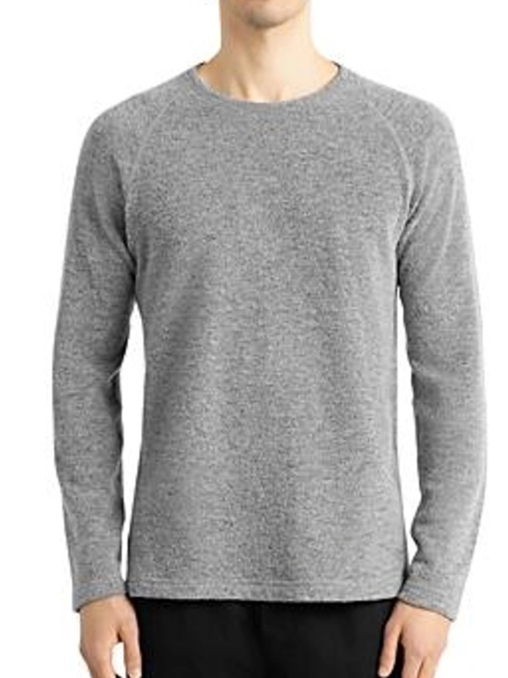 Wings + Horns Heather Gray Crewneck Long Sleeve Shirt cotton XL